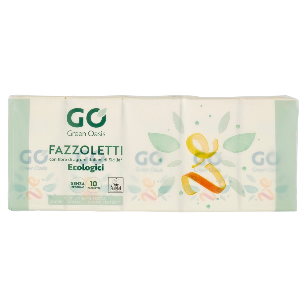 10 Pacchetti Fazzoletti 3 Veli Green Oasis